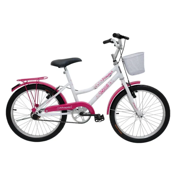 Bicicleta Cairu Aro 20 Princess Branca/pink